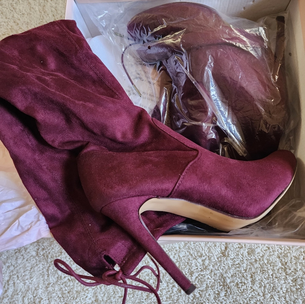 Just Fab Raegan Heeled Boots Size 10